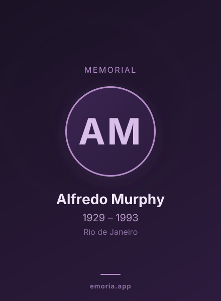 Memorial portrait of Alfredo Murphy