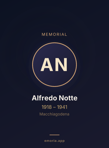 Memorial portrait of Alfredo Notte