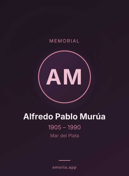 Memorial portrait of Alfredo Pablo Murúa