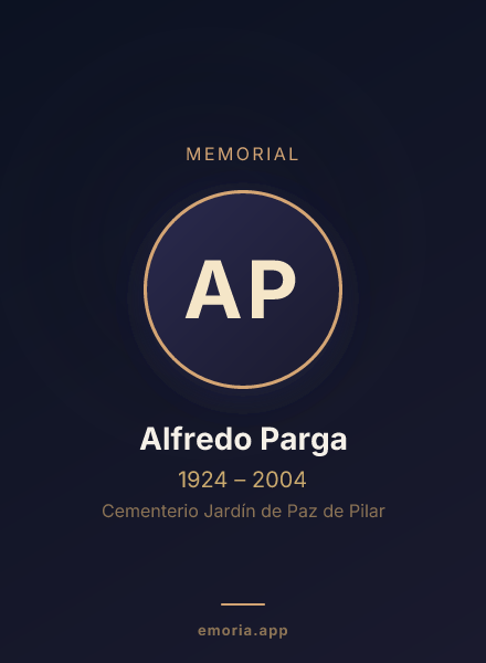 Memorial portrait of Alfredo Parga