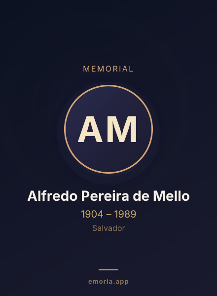 Memorial portrait of Alfredo Pereira de Mello