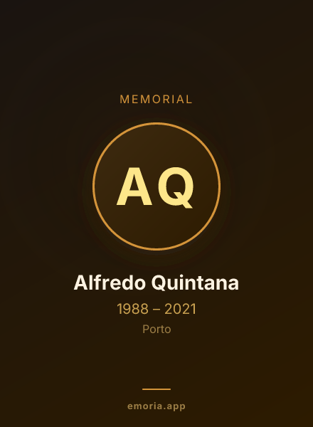 Memorial portrait of Alfredo Quintana