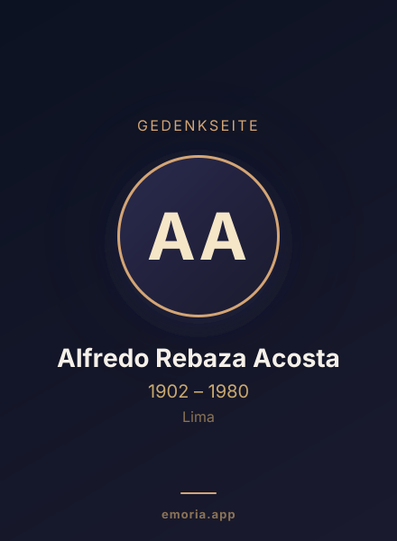 Gedenkportrait von Alfredo Rebaza Acosta