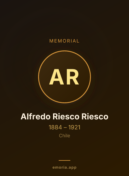 Memorial portrait of Alfredo Riesco Riesco
