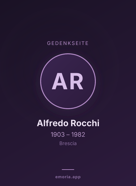 Gedenkportrait von Alfredo Rocchi