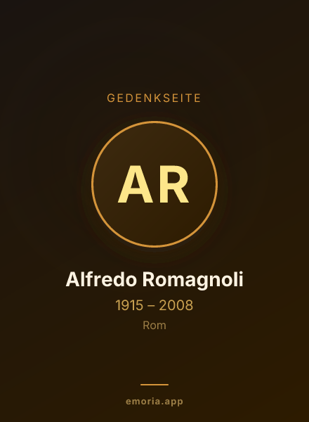 Gedenkportrait von Alfredo Romagnoli