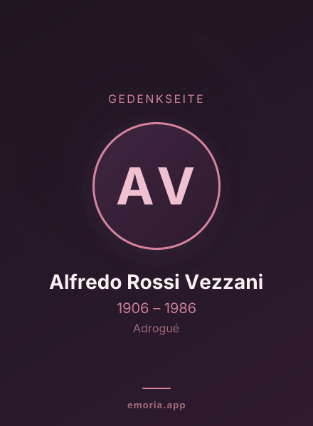Gedenkportrait von Alfredo Rossi Vezzani