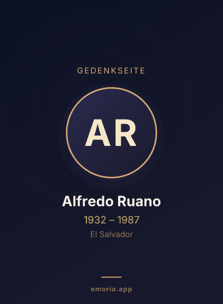 Gedenkportrait von Alfredo Ruano