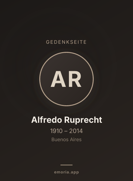 Gedenkportrait von Alfredo Ruprecht