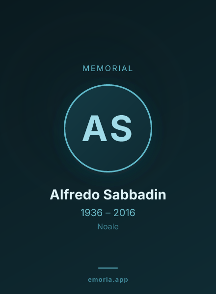 Memorial portrait of Alfredo Sabbadin