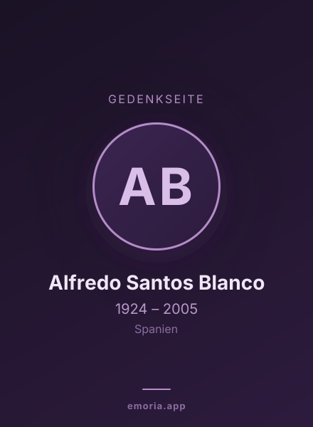 Gedenkportrait von Alfredo Santos Blanco