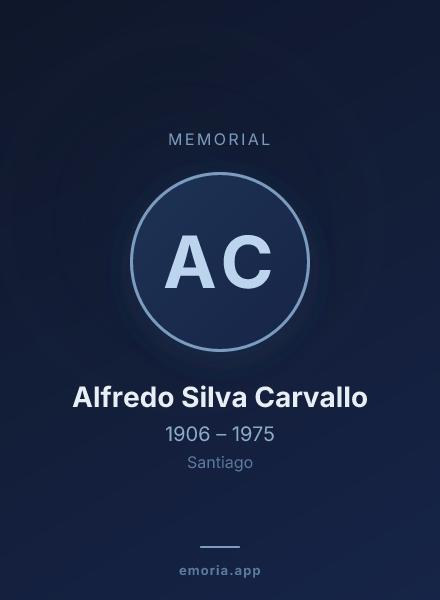 Memorial portrait of Alfredo Silva Carvallo