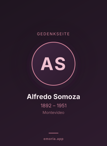 Gedenkportrait von Alfredo Somoza