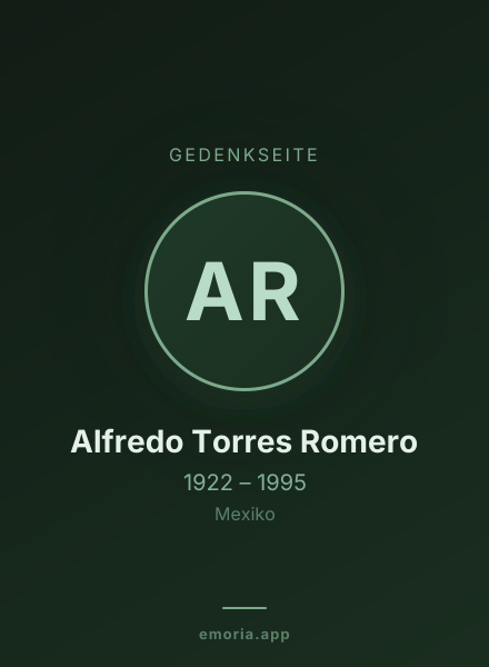 Gedenkportrait von Alfredo Torres Romero