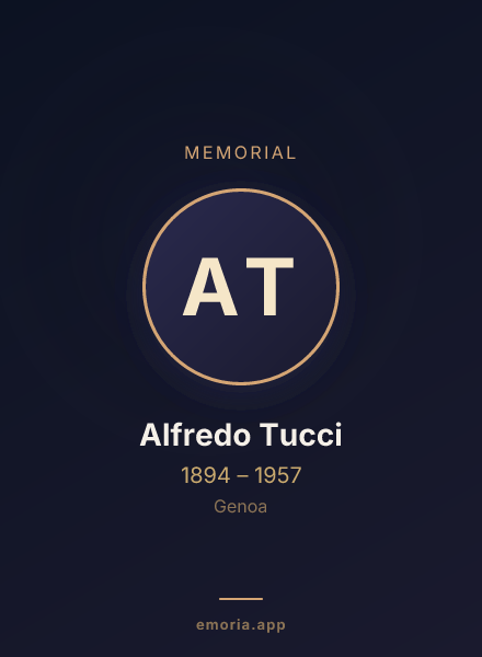 Memorial portrait of Alfredo Tucci