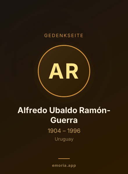 Gedenkportrait von Alfredo Ubaldo Ramón-Guerra