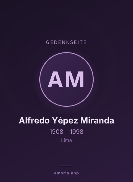 Gedenkportrait von Alfredo Yépez Miranda