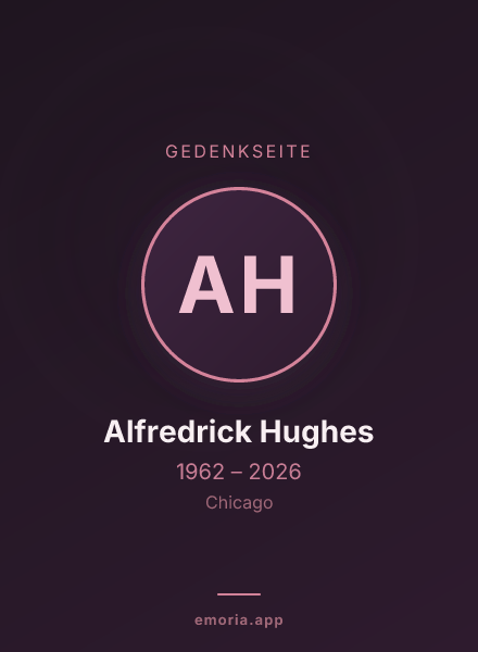 Gedenkportrait von Alfredrick Hughes