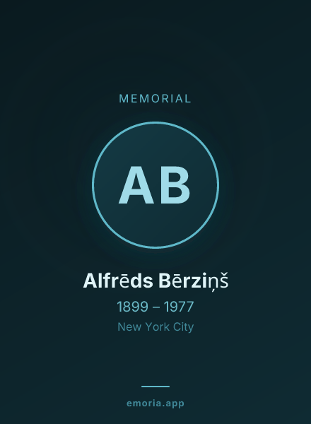 Memorial portrait of Alfrēds Bērziņš