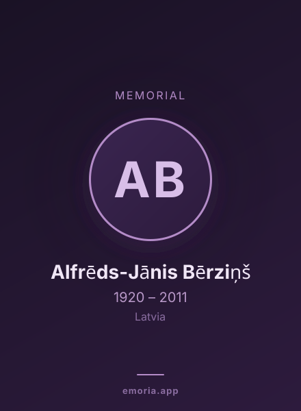 Memorial portrait of Alfrēds-Jānis Bērziņš