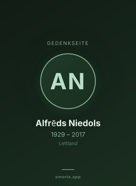 Gedenkportrait von Alfrēds Niedols
