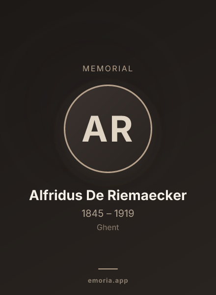 Memorial portrait of Alfridus De Riemaecker