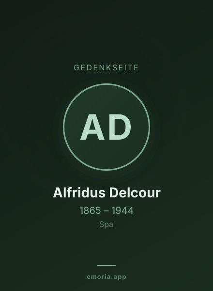 Gedenkportrait von Alfridus Delcour