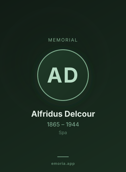Memorial portrait of Alfridus Delcour