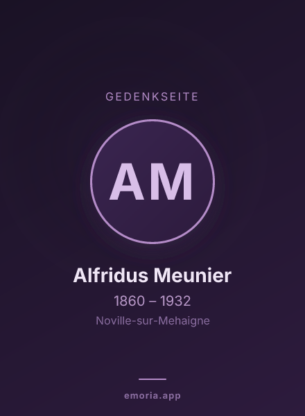 Gedenkportrait von Alfridus Meunier