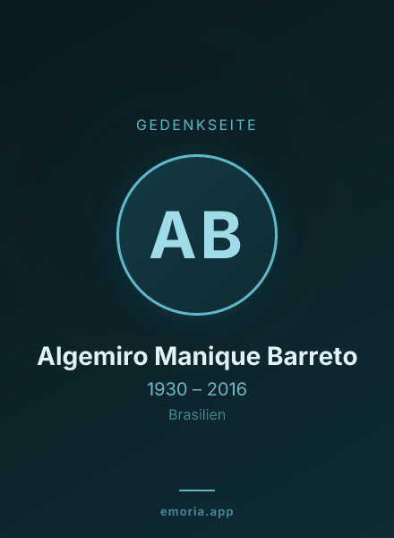 Gedenkportrait von Algemiro Manique Barreto