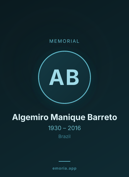 Memorial portrait of Algemiro Manique Barreto