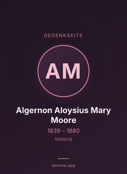 Gedenkportrait von Algernon Aloysius Mary Moore