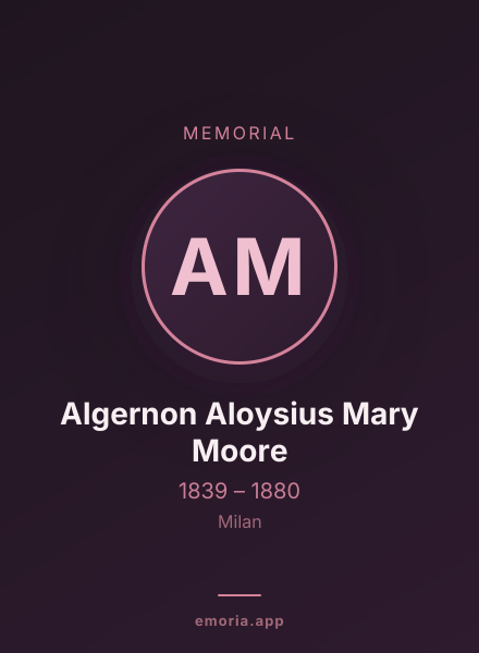 Memorial portrait of Algernon Aloysius Mary Moore