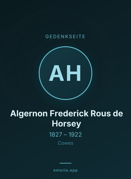 Gedenkportrait von Algernon Frederick Rous de Horsey