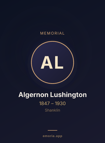 Memorial portrait of Algernon Lushington
