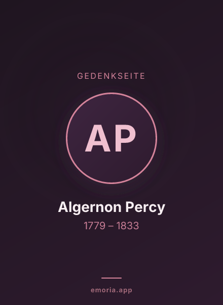 Gedenkportrait von Algernon Percy