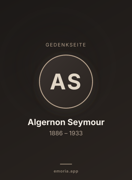 Gedenkportrait von Algernon Seymour