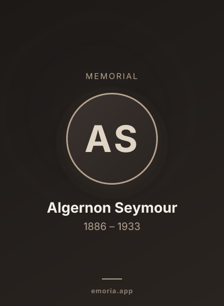 Memorial portrait of Algernon Seymour