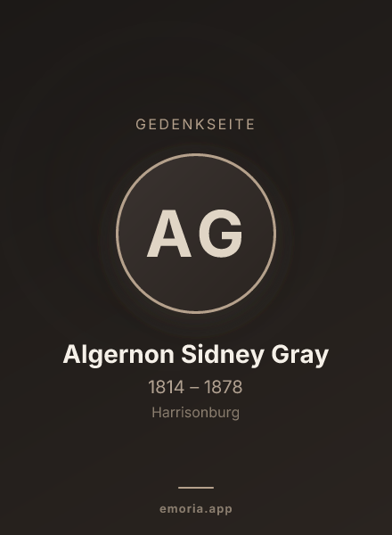 Gedenkportrait von Algernon Sidney Gray