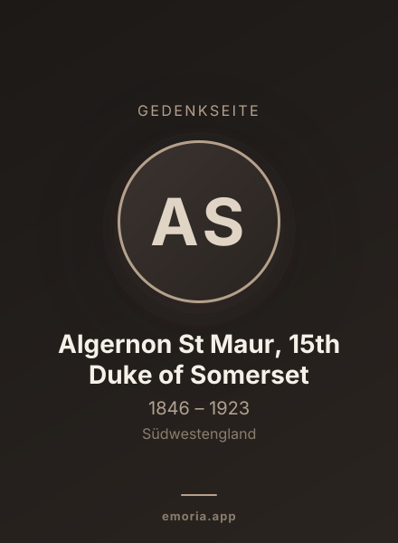 Gedenkportrait von Algernon St Maur, 15th Duke of Somerset