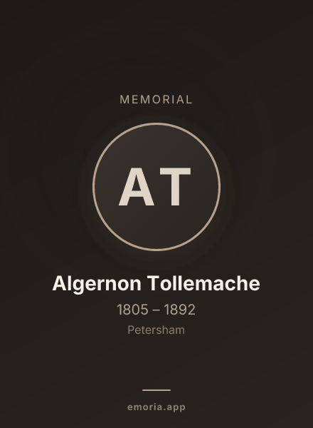 Memorial portrait of Algernon Tollemache
