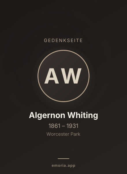 Gedenkportrait von Algernon Whiting