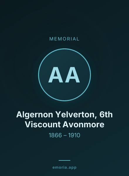 Memorial portrait of Algernon Yelverton, 6th Viscount Avonmore
