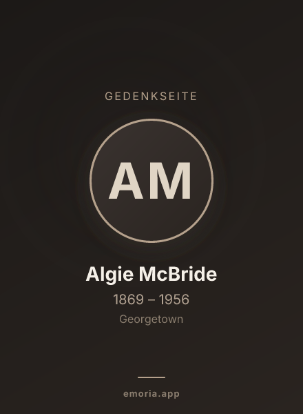 Gedenkportrait von Algie McBride