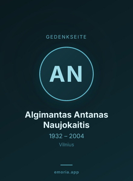 Gedenkportrait von Algimantas Antanas Naujokaitis