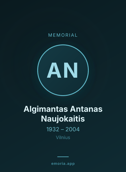 Memorial portrait of Algimantas Antanas Naujokaitis