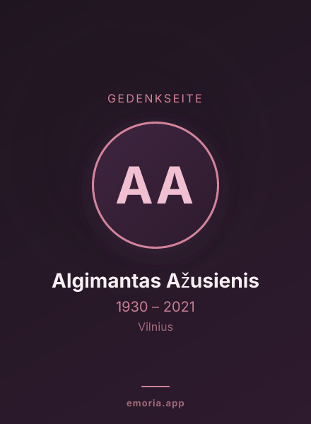 Gedenkportrait von Algimantas Ažusienis