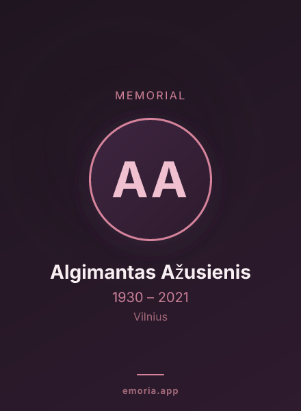Memorial portrait of Algimantas Ažusienis