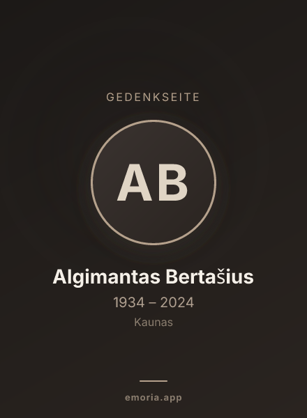 Gedenkportrait von Algimantas Bertašius