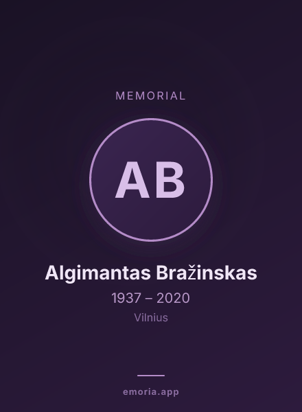 Memorial portrait of Algimantas Bražinskas